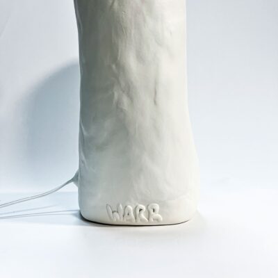 Le Cygne Table Lamp with Vintage Capiz Shade