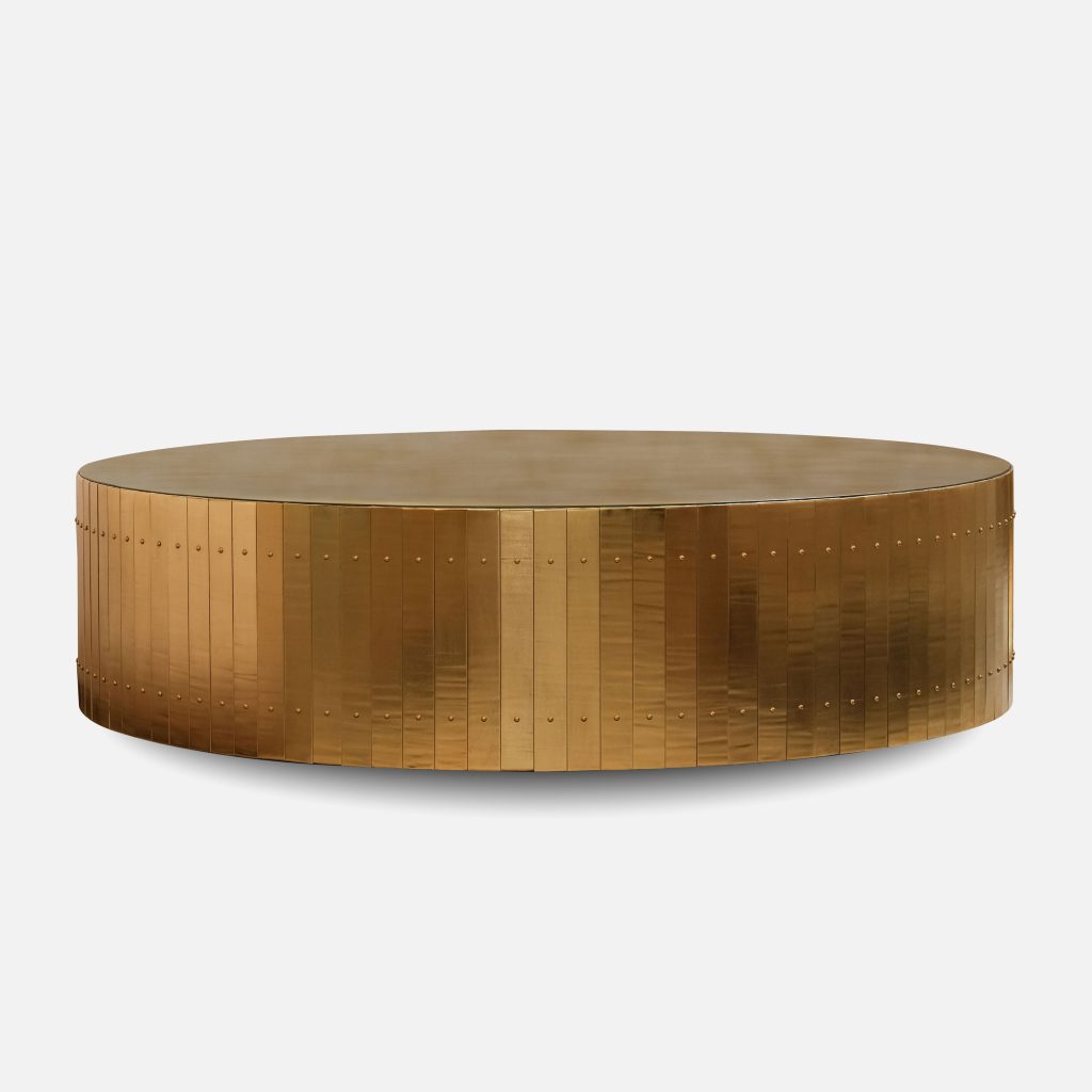 Satin Brass Cocktail Table