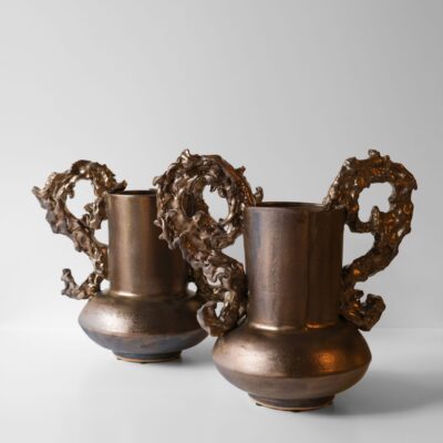 Low Boule with Decorative Handles