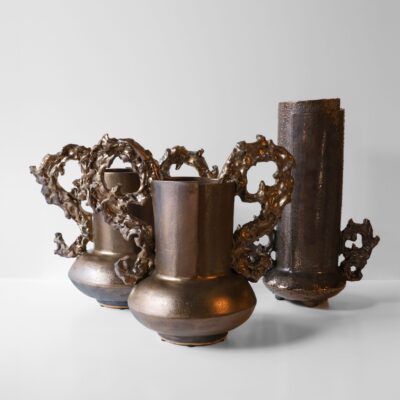 Low Boule with Decorative Handles