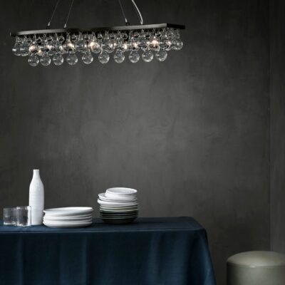 Arctic Pear Chandelier – Single Wave (100 cm)