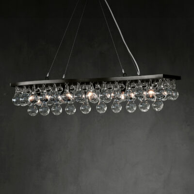 Arctic Pear Chandelier – Single Wave (100 cm)