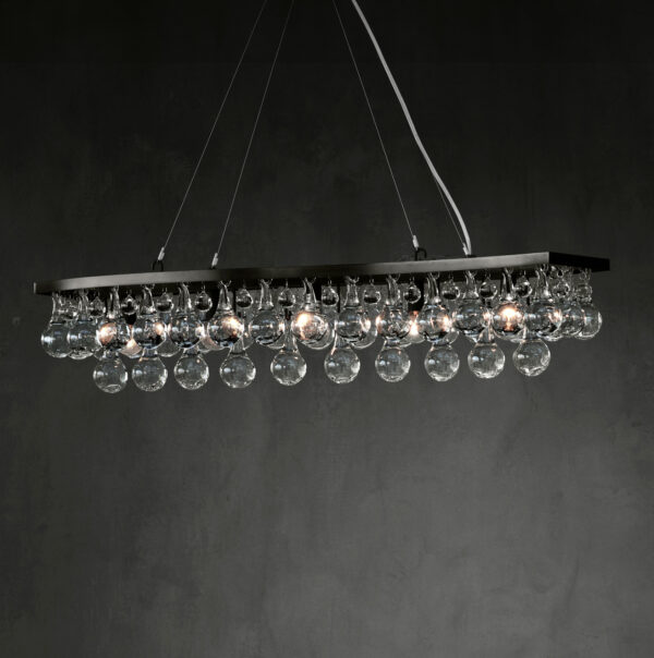 Arctic Pear Chandelier – Single Wave (100 cm)