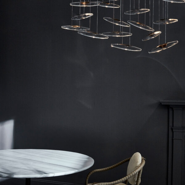 Moonlight Murmuration Chandelier – Oval (20 Drops)
