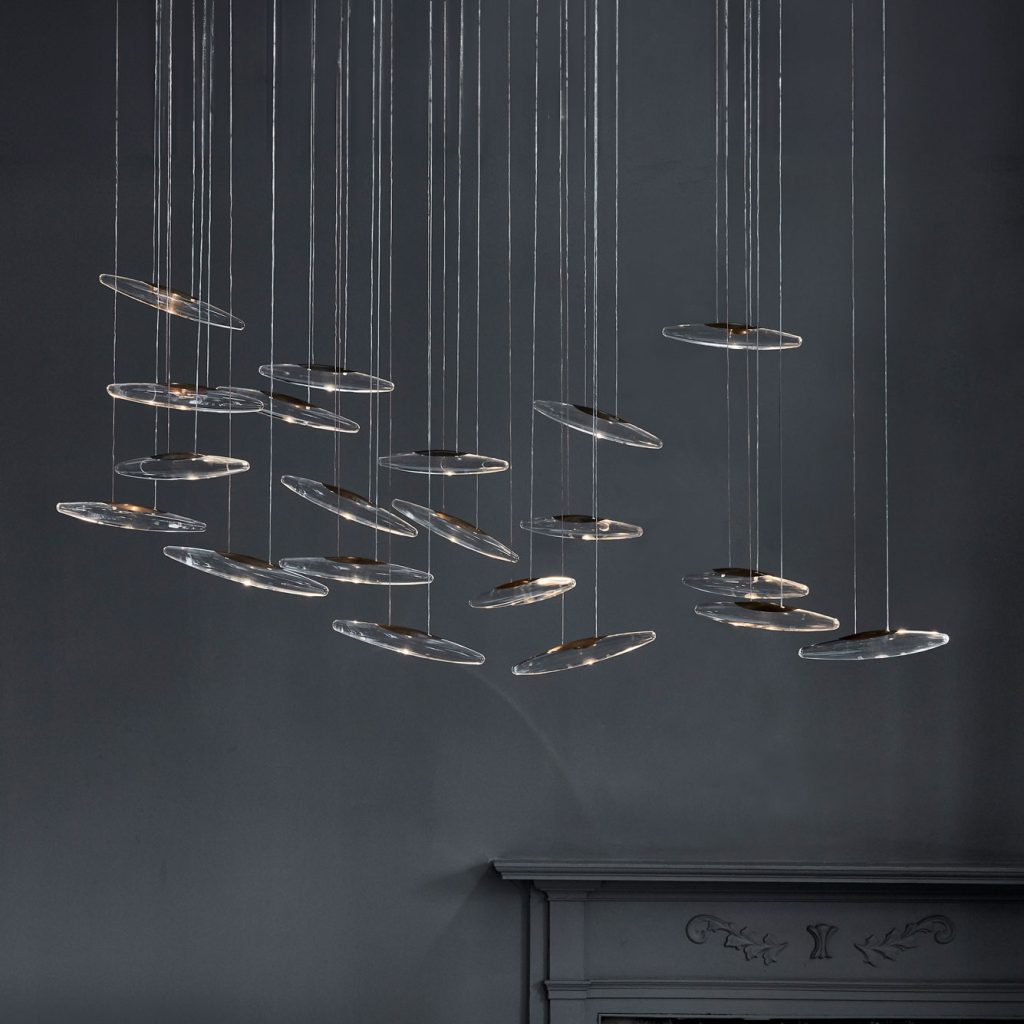 Moonlight Murmuration Chandelier – Oval (20 Drops)