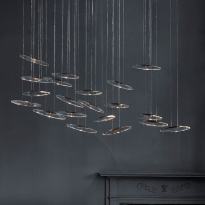 Moonlight Murmuration Chandelier – Oval (20 Drops)