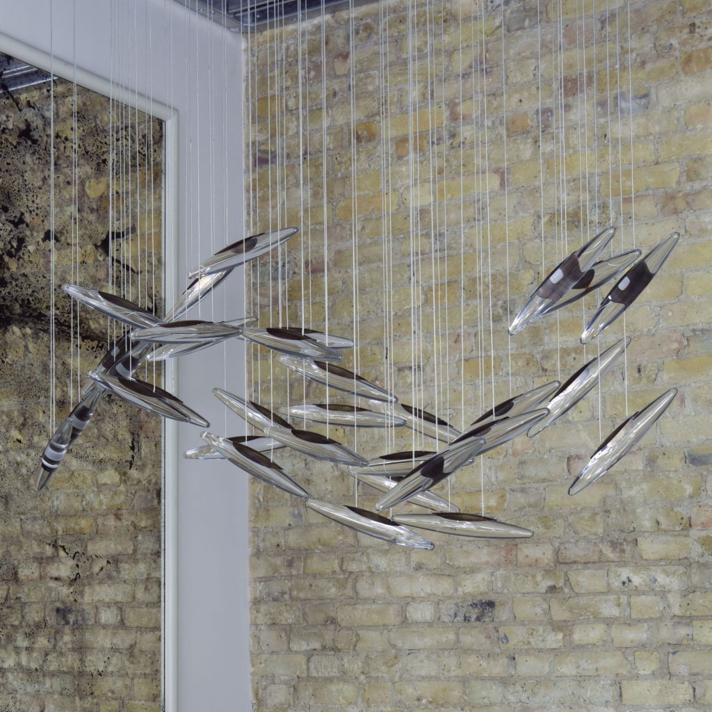 Moonlight Murmuration Chandelier – Oval (32 Drops)