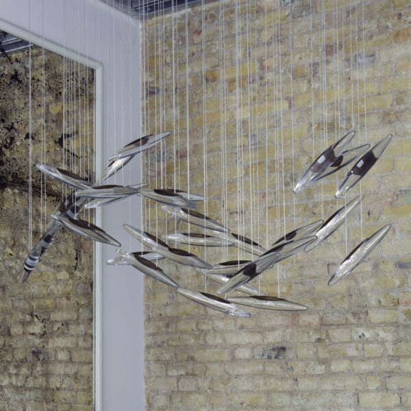 Moonlight Murmuration Chandelier – Oval (32 Drops)