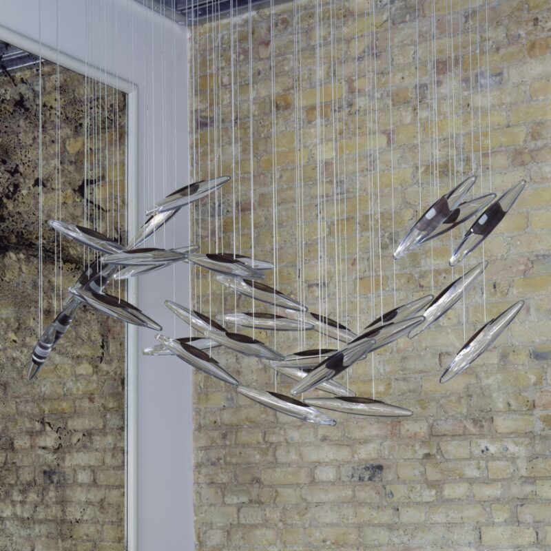 Moonlight Murmuration Chandelier – Oval (32 Drops)