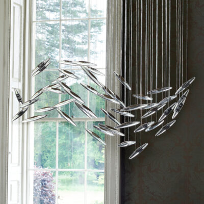 Moonlight Murmuration Chandelier – Oval (48 Drops)