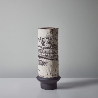 Medium Boule in Marble Black and White #2