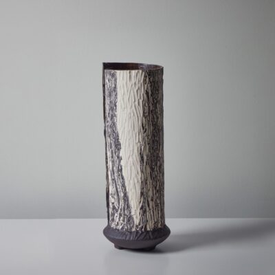 Tall Boule in Marble Black and White #3