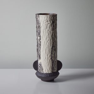 Tall Boule in Marble Black and White #4