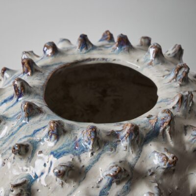 Medium Boule in Marble Black and White #5