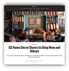 Architectural Digest – 83 Home Decor Stores to Shop Now and Always