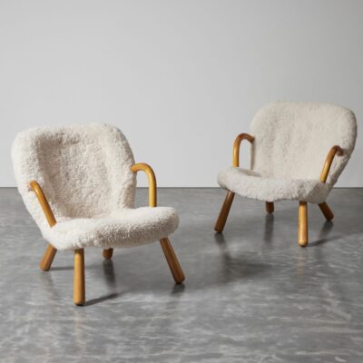 Pair of Clam Chairs by Madsen & Schubell