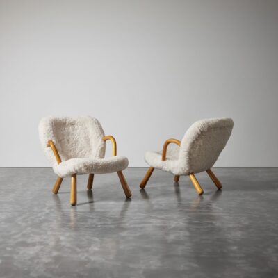 Pair of Clam Chairs by Madsen & Schubell