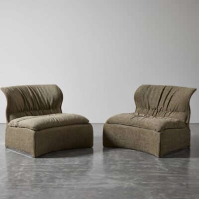 Pair of Duplo Club Chairs by Depas, D’Urbino, & Lomazzi