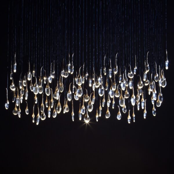 Seed Cloud Chandelier – Rectangular (113 Drops)