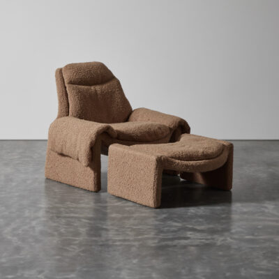 Proposals P60 Lounge Chair and Ottoman by Vittorio Introini for Saporiti
