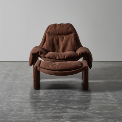 Proposals P60 Lounge Chair and Ottoman by Vittorio Introini for Saporiti