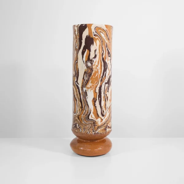 Tall Boule in Marble Carob and White #1