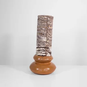 Tall Boule in Marble Carob and White #4