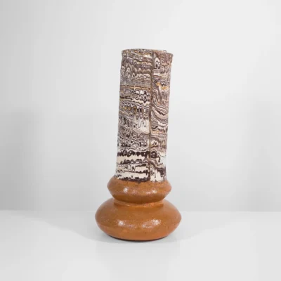 Tall Boule in Marble Carob and White #4