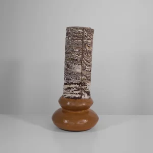 Tall Boule in Marble Carob and White #4