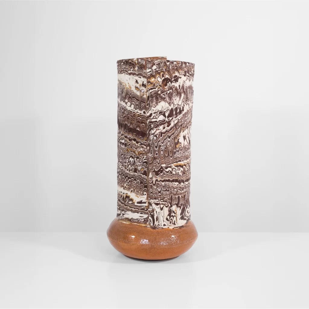 Tall Boule in Marble Carob and White #5