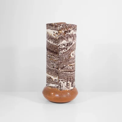 Tall Boule in Marble Carob and White #5