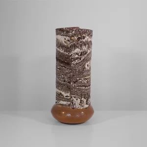 Tall Boule in Marble Carob and White #5