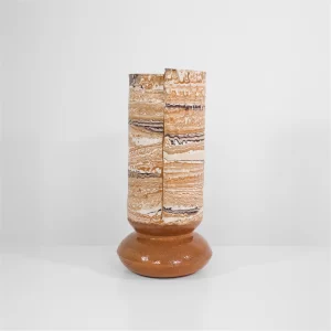 Tall Boule in Marble Carob and White #6