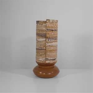 Tall Boule in Marble Carob and White #6