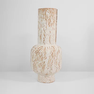 Tall Boule in Textured Cream White