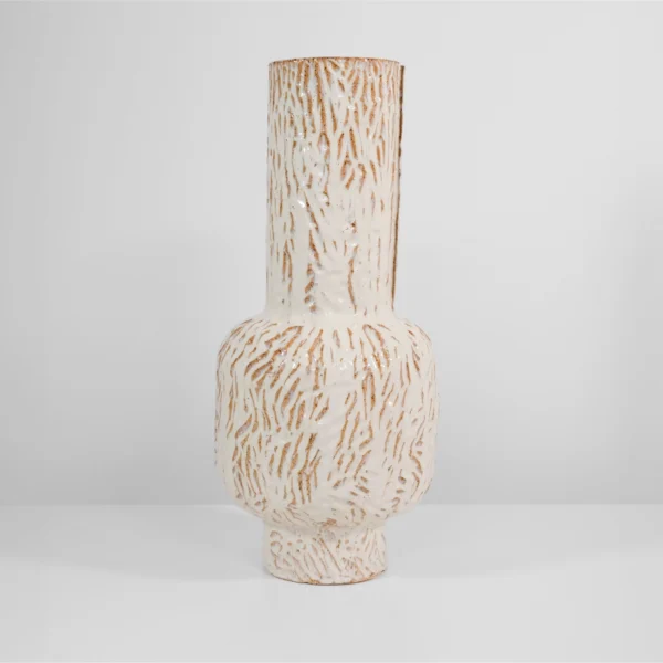 Tall Boule in Textured Cream White