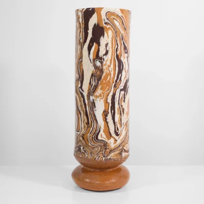 Tall Boule in Marble Carob and White #1