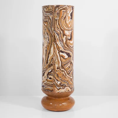 Tall Boule in Marble Carob and White #1