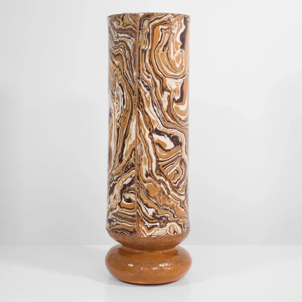 Tall Boule in Marble Carob and White #1