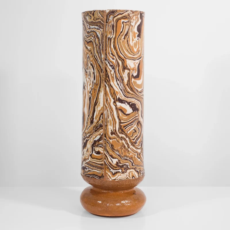 Tall Boule in Marble Carob and White #1