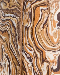 Tall Boule in Marble Carob and White #1
