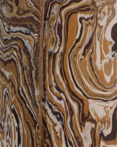Tall Boule in Marble Carob and White #1