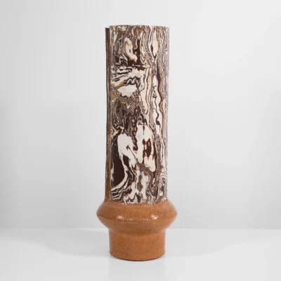 Tall Boule in Marble Carob and White #3