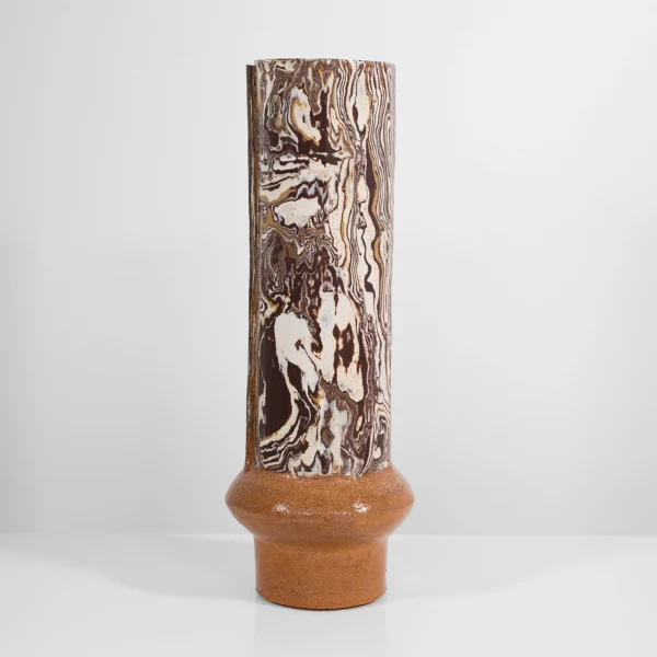 Tall Boule in Marble Carob and White #3