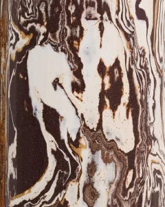 Tall Boule in Marble Carob and White #3