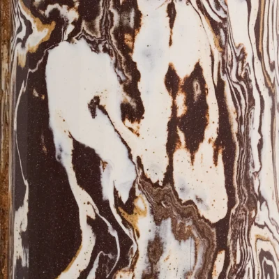 Tall Boule in Marble Carob and White #3
