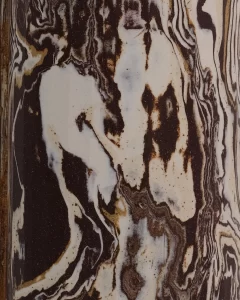 Tall Boule in Marble Carob and White #3