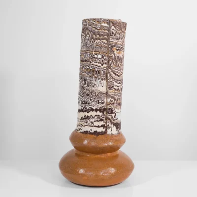 Tall Boule in Marble Carob and White #4