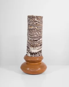 Tall Boule in Marble Carob and White #4