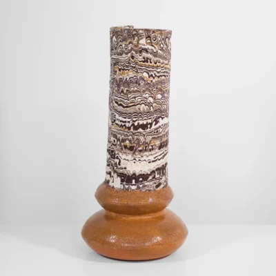Tall Boule in Marble Carob and White #4